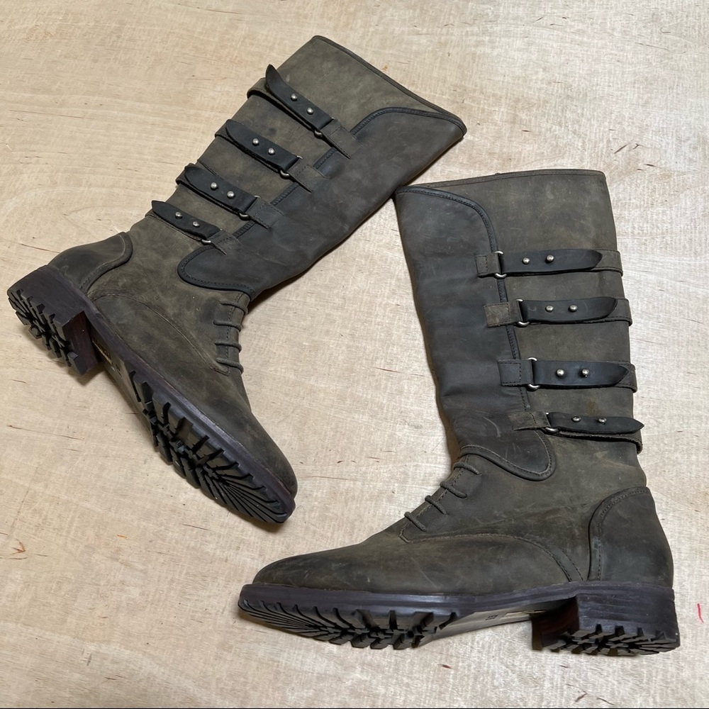 NEW Jeffrey Campbell Earhart Military Leather Boot